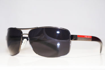 PRADA Mens Designer Sunglasses Black Rectangle SPS 54I 5AV-5Z1 15229