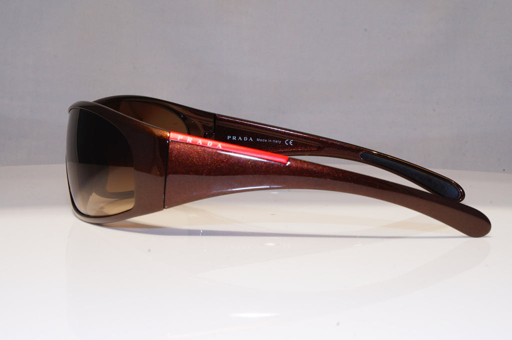 PRADA Mens Womens Designer Sunglasses Brown Shield SPS 04F 7BG-2Z1 22305