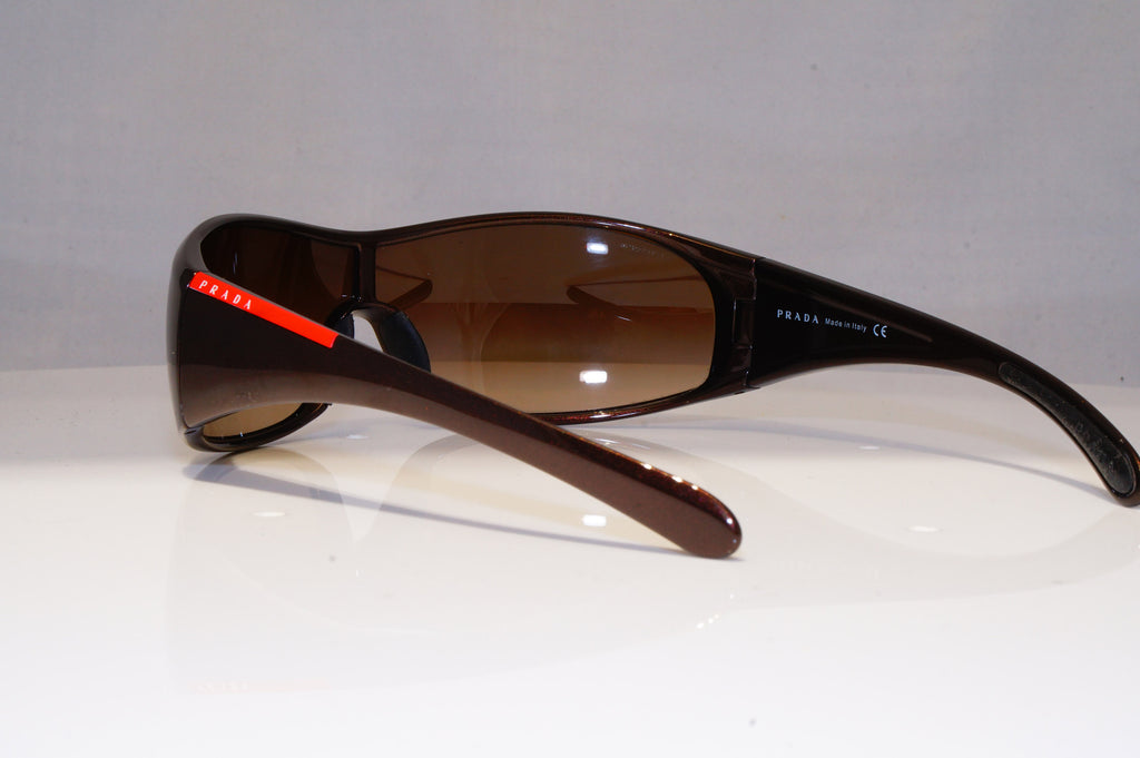 PRADA Mens Womens Designer Sunglasses Brown Shield SPS 04F 7BG-2Z1 22305