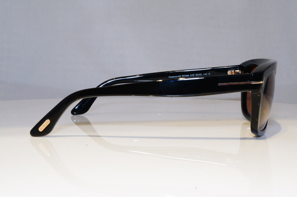 TOM FORD Mens Designer Sunglasses Black Rectangle Fedenco-02 TF 594 01E 20419