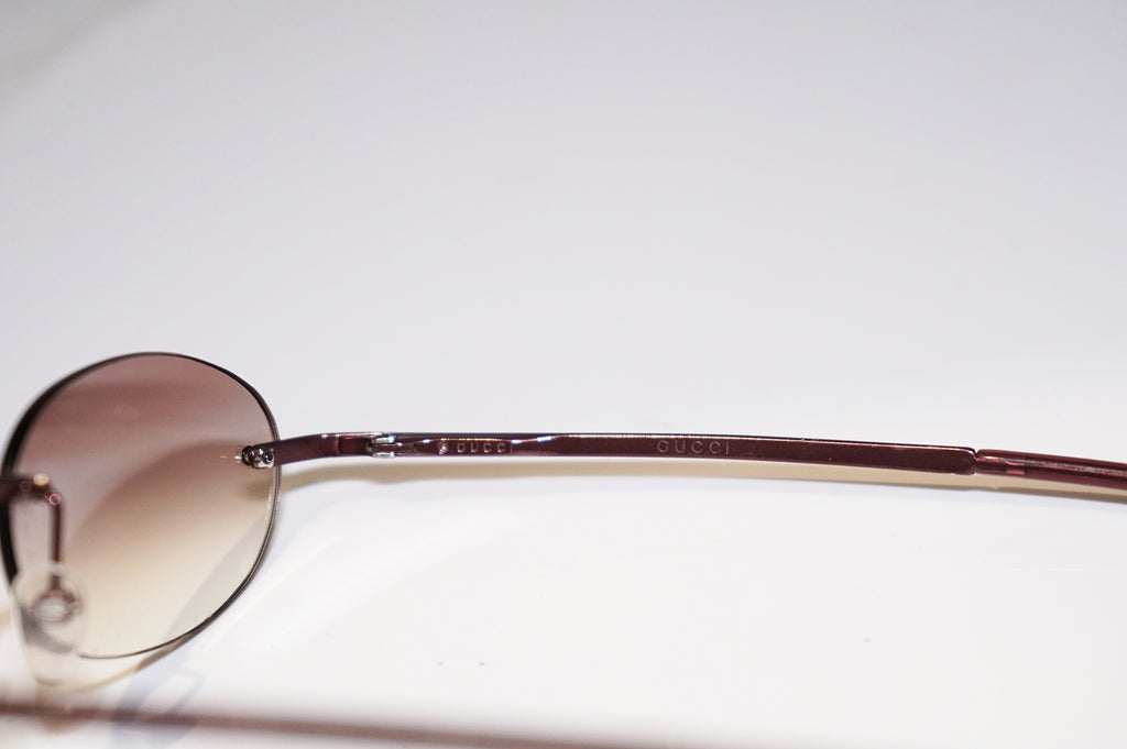 GUCCI 1990 Vintage Mens Unisex Designer Sunglasses Brown Oval GG 1757 AT3 16478