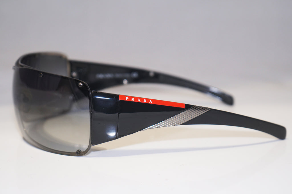PRADA Mens Designer Sunglasses Black Shield SPS 53H 5AV-5D1 15671