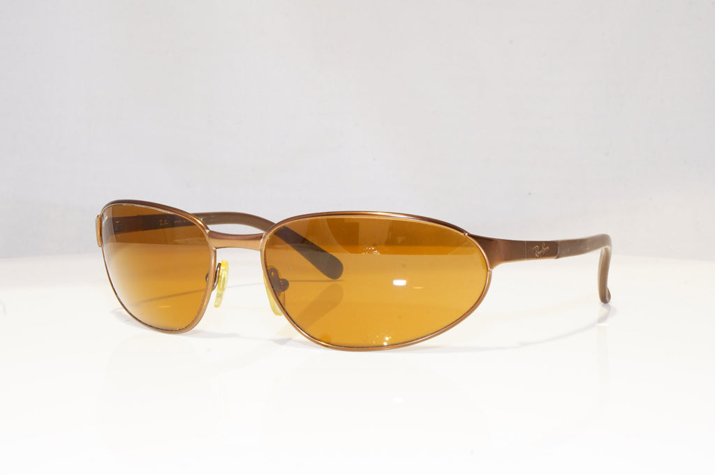 RAY-BAN Mens Vintage 1990 Designer Sunglasses Brown Wrap RB 3106 W3160 18586