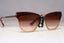 PRADA Womens Boxed Designer Sunglasses Gold Cat Eye NEW SPR 12U KOF-0A6 22325