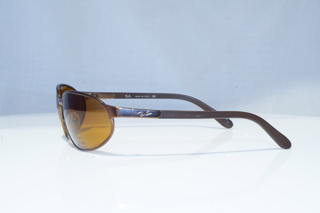 RAY-BAN Mens Vintage 1990 Designer Sunglasses Brown Wrap RB 3106 W3160 18586