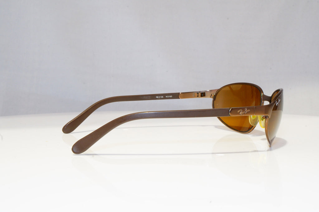 RAY-BAN Mens Vintage 1990 Designer Sunglasses Brown Wrap RB 3106 W3160 18586