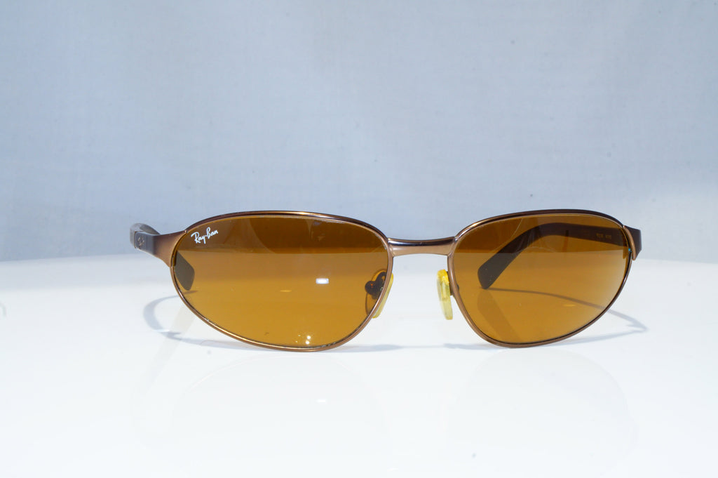RAY-BAN Mens Vintage 1990 Designer Sunglasses Brown Wrap RB 3106 W3160 18586