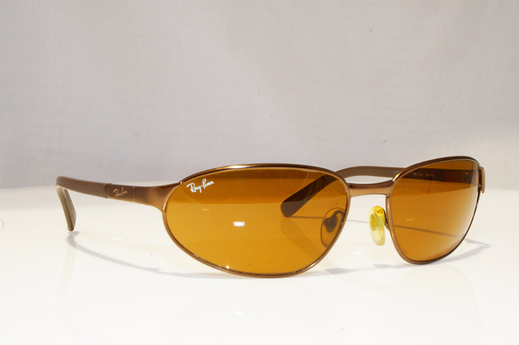 RAY-BAN Mens Vintage 1990 Designer Sunglasses Brown Wrap RB 3106 W3160 18586