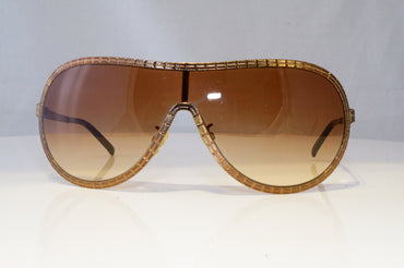 GIVENCHY Mens Womens Designer Sunglasses Gold Shield SGV 250 R80 20415