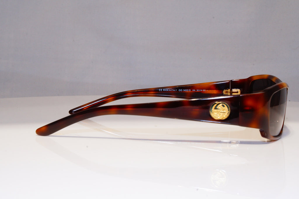 GUCCI Mens Womens Vintage 1990 Sunglasses Brown Rectangle GG 1482 D5L 22301