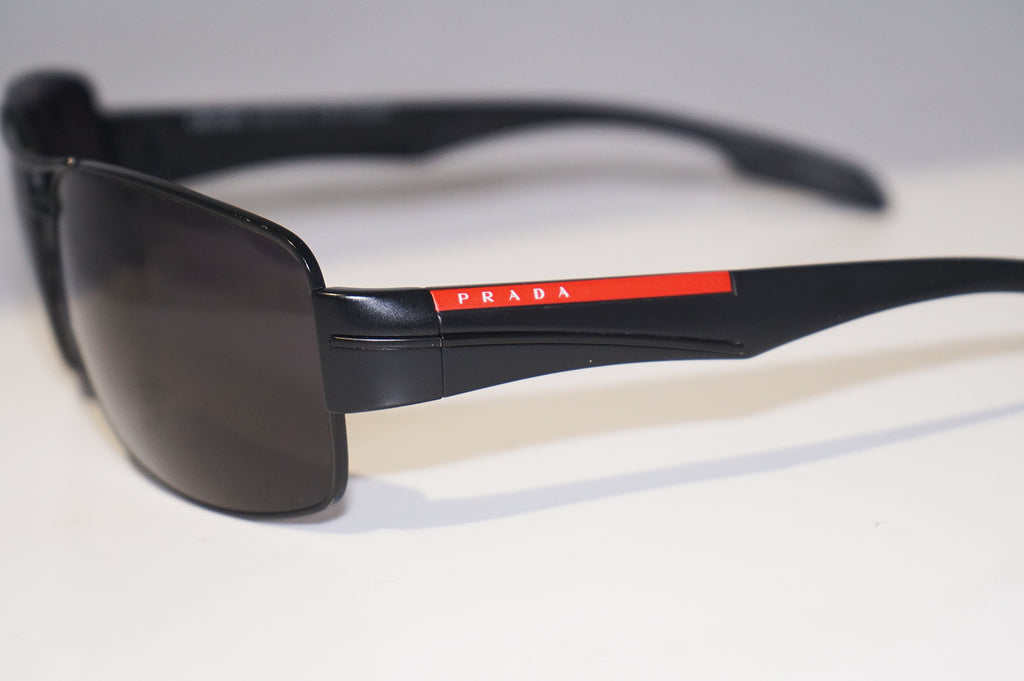 PRADA Mens Designer Sunglasses Black Wrap SPS 53N 1BO-5Z1 15071