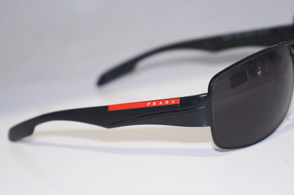 PRADA Mens Designer Sunglasses Black Wrap SPS 53N 1BO-5Z1 15071