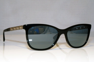 CHANEL Womens Designer Sunglasses Black Butterfly LEATHER CHAIN 5215 50126 17426