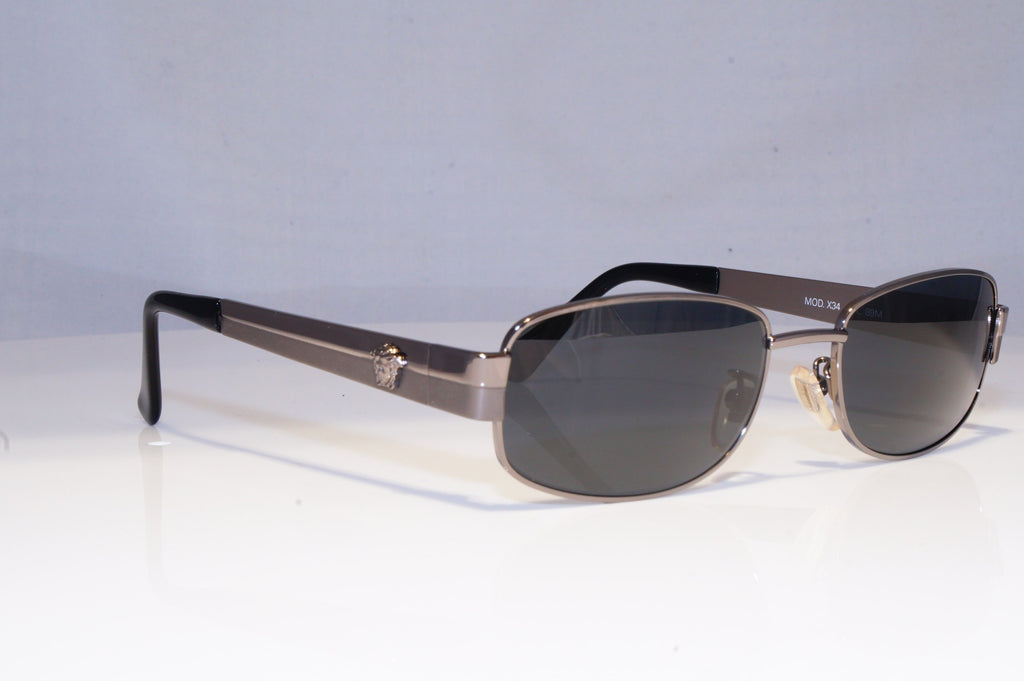 GIANNI VERSACE Mens Vintage 1990 Designer Sunglasses Silver X34 89M 20024 NOS