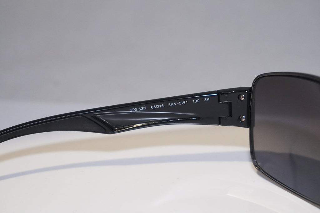 PRADA Mens Designer Polarized Sunglasses Black Wrap SPS 53N 5AV-5W1 15167