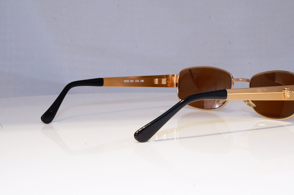 GIANNI VERSACE Mens Vintage 1990 Designer Sunglasses Gold X34 30 20064 NOS