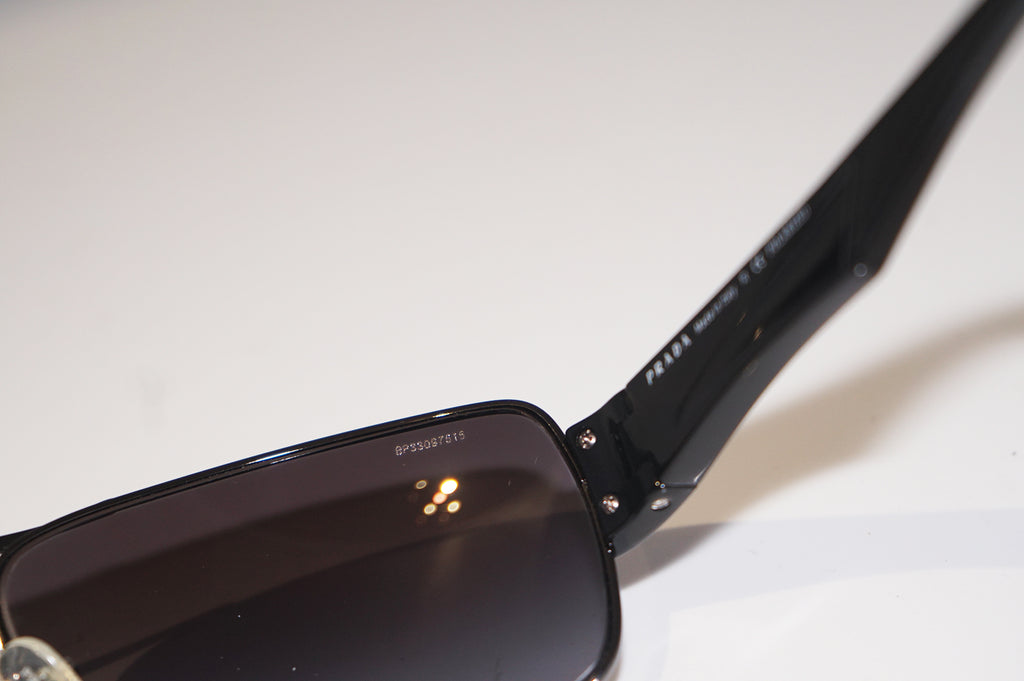 PRADA Mens Designer Polarized Sunglasses Black Wrap SPS 53N 5AV-5W1 15167