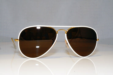 RAY-BAN Mens Designer Sunglasses White Aviator RB 3025 146/32 17688