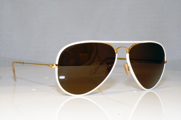 RAY-BAN Mens Designer Sunglasses White Aviator RB 3025 146/32 17688