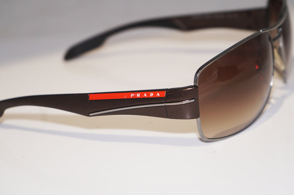 PRADA Mens Designer Sunglasses Brown Wrap SPS 53N 5AV-6S1 15135