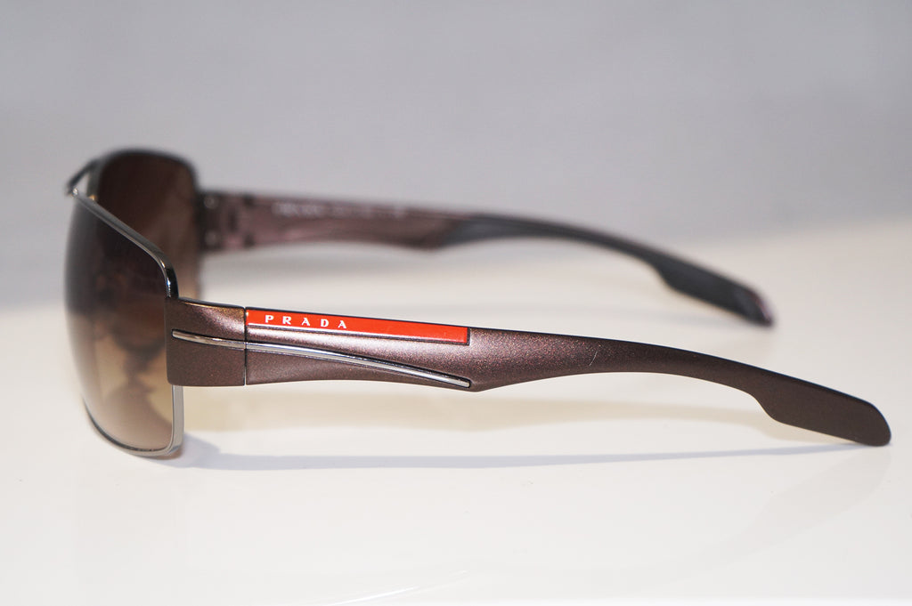 PRADA Mens Designer Sunglasses Brown Wrap SPS 53N 5AV-6S1 15135
