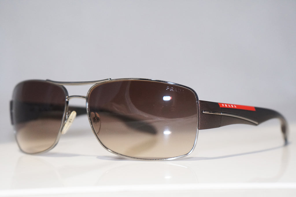 PRADA Mens Designer Sunglasses Brown Wrap SPS 53N 5AV-6S1 15135