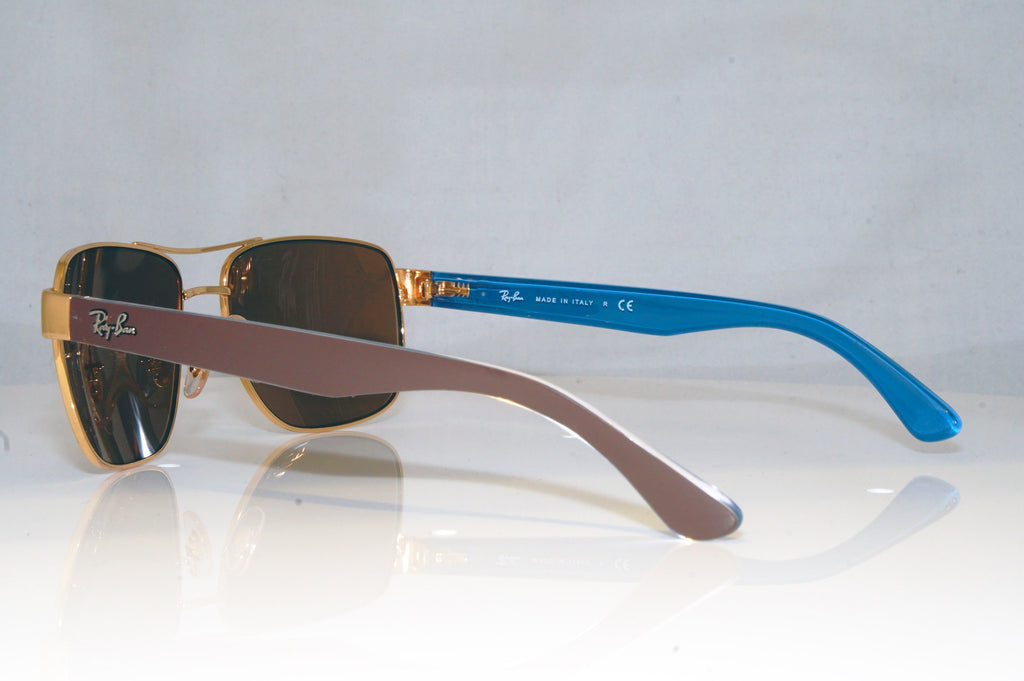 RAY-BAN Mens Designer Sunglasses Brown Rectangle RB 3530 001/13 17720