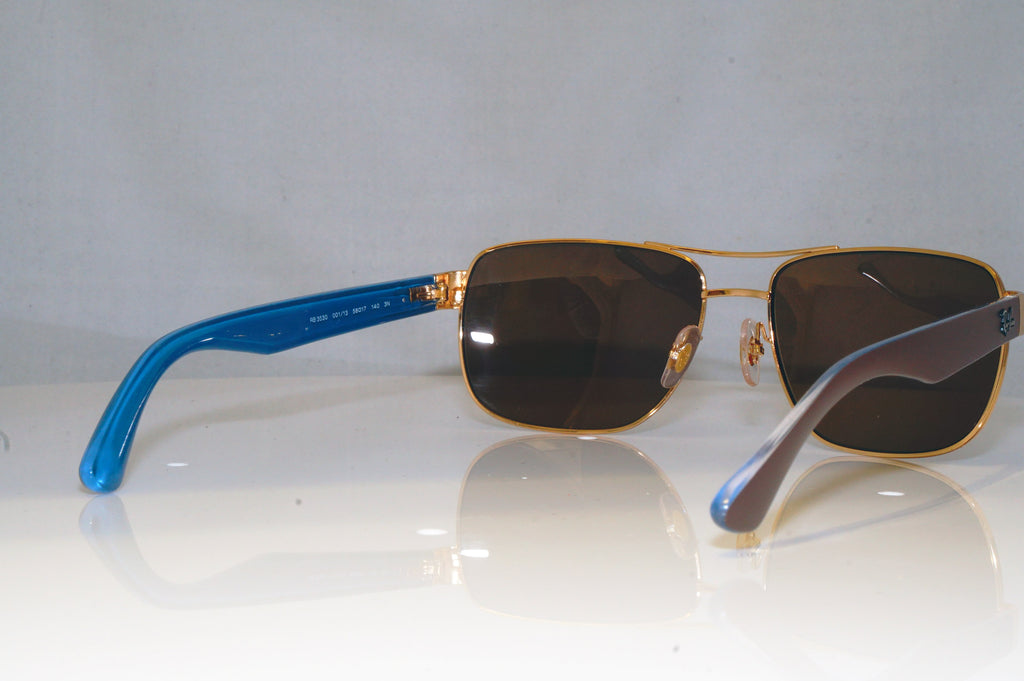 RAY-BAN Mens Designer Sunglasses Brown Rectangle RB 3530 001/13 17720