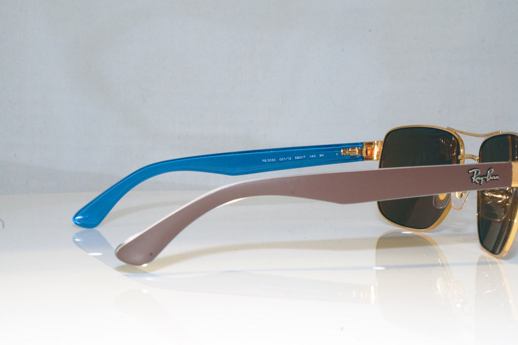 RAY-BAN Mens Designer Sunglasses Brown Rectangle RB 3530 001/13 17720