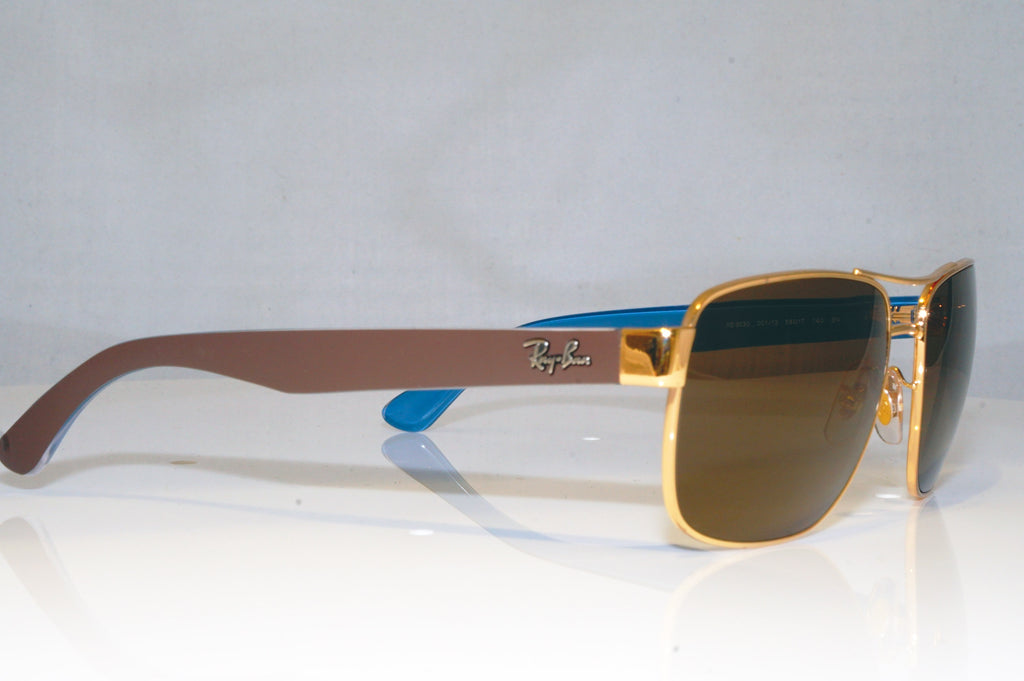 RAY-BAN Mens Designer Sunglasses Brown Rectangle RB 3530 001/13 17720