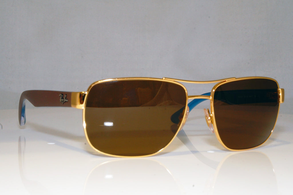 RAY-BAN Mens Designer Sunglasses Brown Rectangle RB 3530 001/13 17720