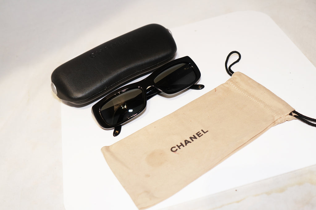 CHANEL Womens Designer Sunglasses Black Leather Chain 5130 C622/87 16614