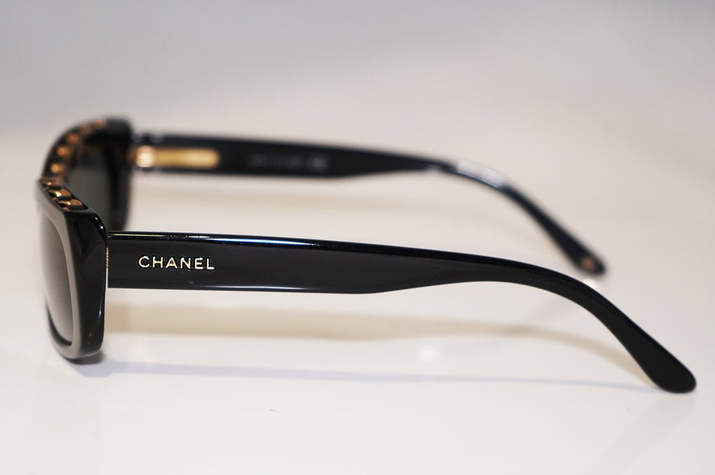 CHANEL Womens Designer Sunglasses Black Leather Chain 5130 C622/87 16614
