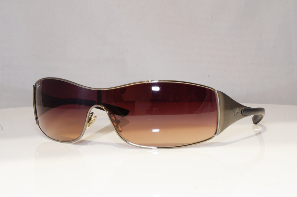 RAY-BAN Mens Designer Sunglasses Silver Shield RB 3268 041/13 18840