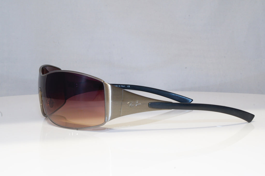RAY-BAN Mens Designer Sunglasses Silver Shield RB 3268 041/13 18840
