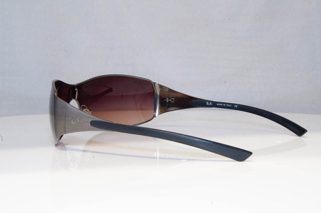 RAY-BAN Mens Designer Sunglasses Silver Shield RB 3268 041/13 18840