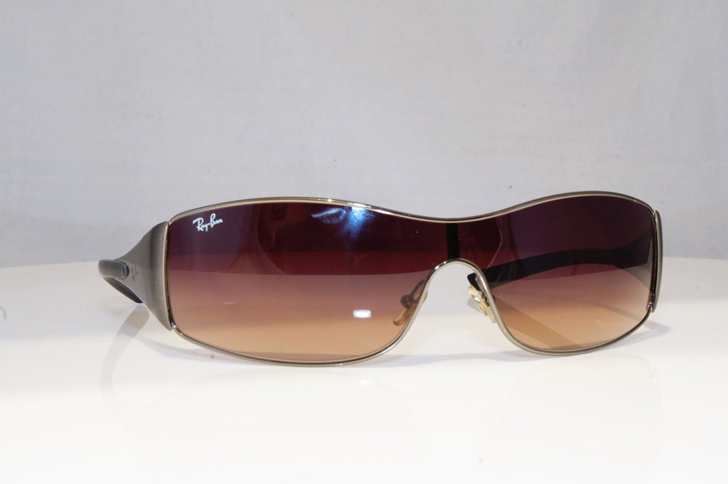 RAY-BAN Mens Designer Sunglasses Silver Shield RB 3268 041/13 18840