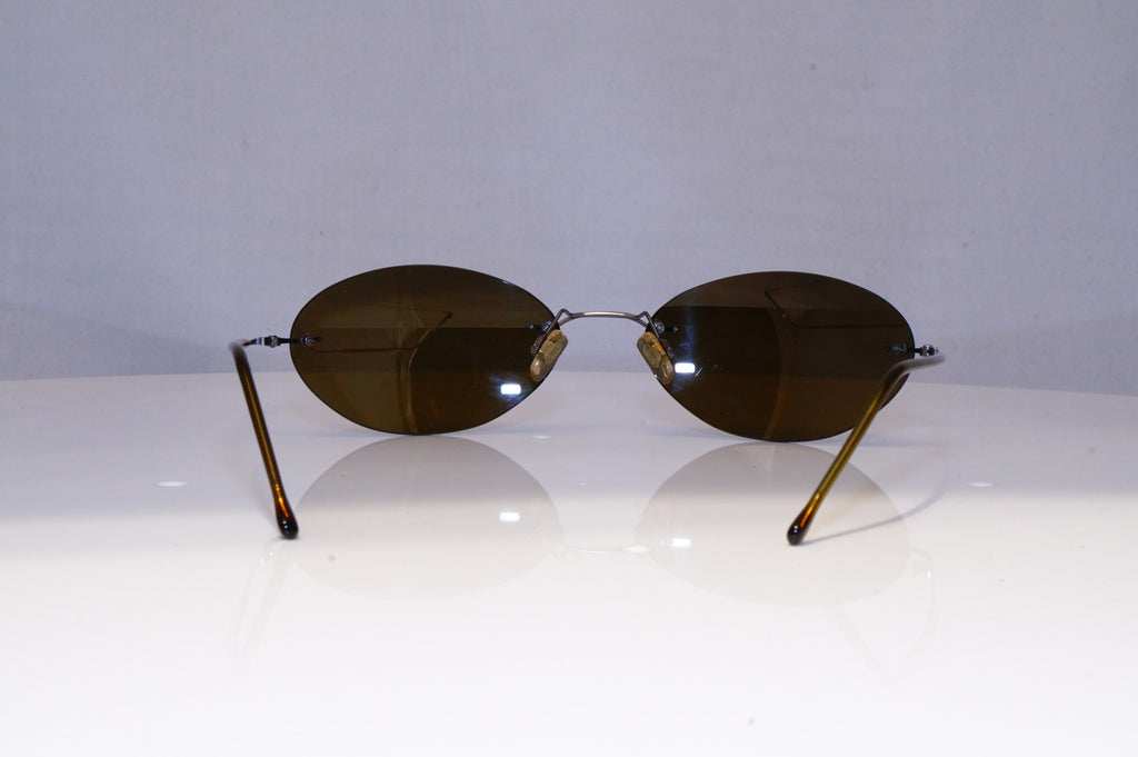 GIORGIO ARMANI Mens Womens Designer Sunglasses Silver Oval 1556 1144/6E 20920