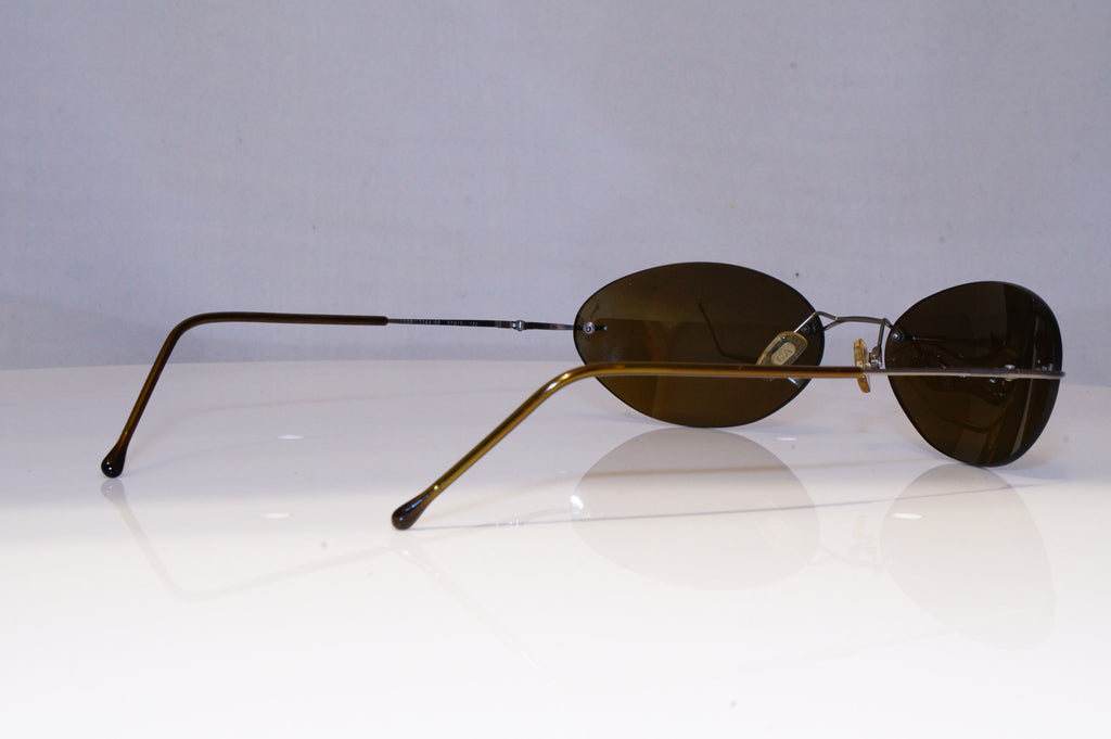 GIORGIO ARMANI Mens Womens Designer Sunglasses Silver Oval 1556 1144/6E 20920
