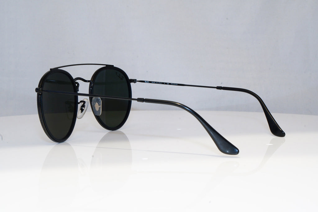 RAY-BAN Mens Polarized Designer Sunglasses Black Round RB 3647 002/58 18841