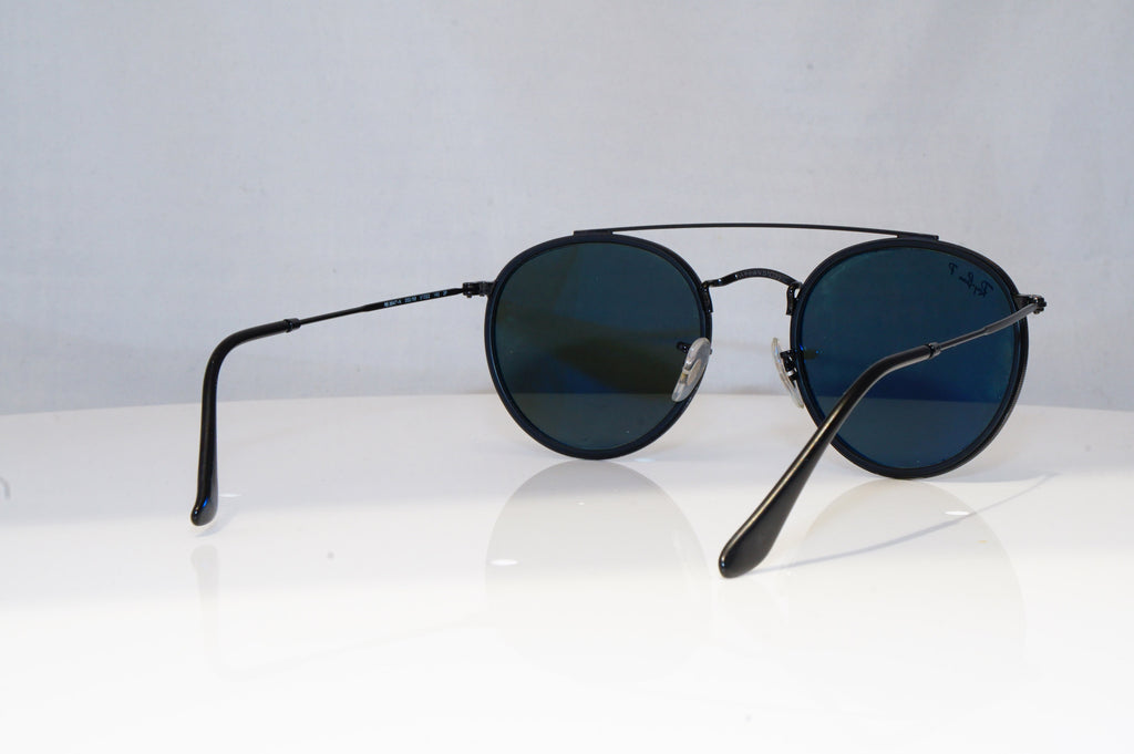 RAY-BAN Mens Polarized Designer Sunglasses Black Round RB 3647 002/58 18841