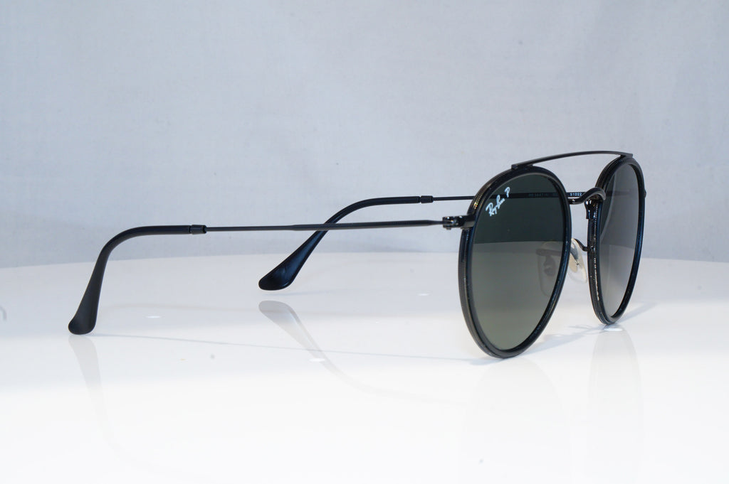 RAY-BAN Mens Polarized Designer Sunglasses Black Round RB 3647 002/58 18841