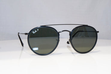 RAY-BAN Mens Polarized Designer Sunglasses Black Round RB 3647 002/58 18841