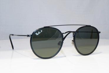 RAY-BAN Mens Polarized Designer Sunglasses Black Round RB 3647 002/58 18841