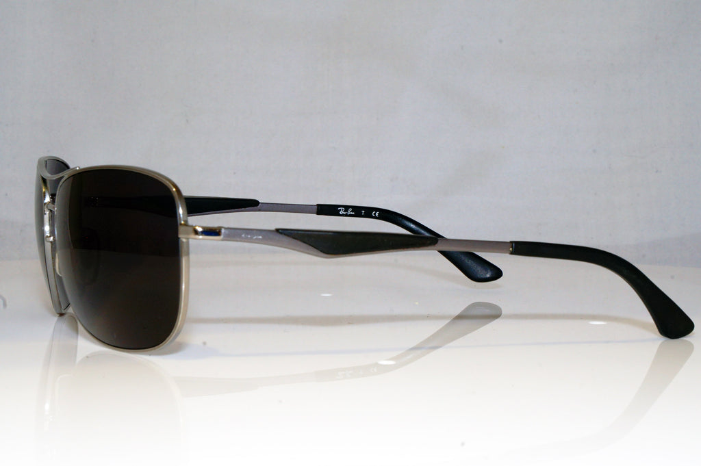 RAY-BAN Mens Designer Sunglasses Silver Rectangle RB 3515 004/71 17695