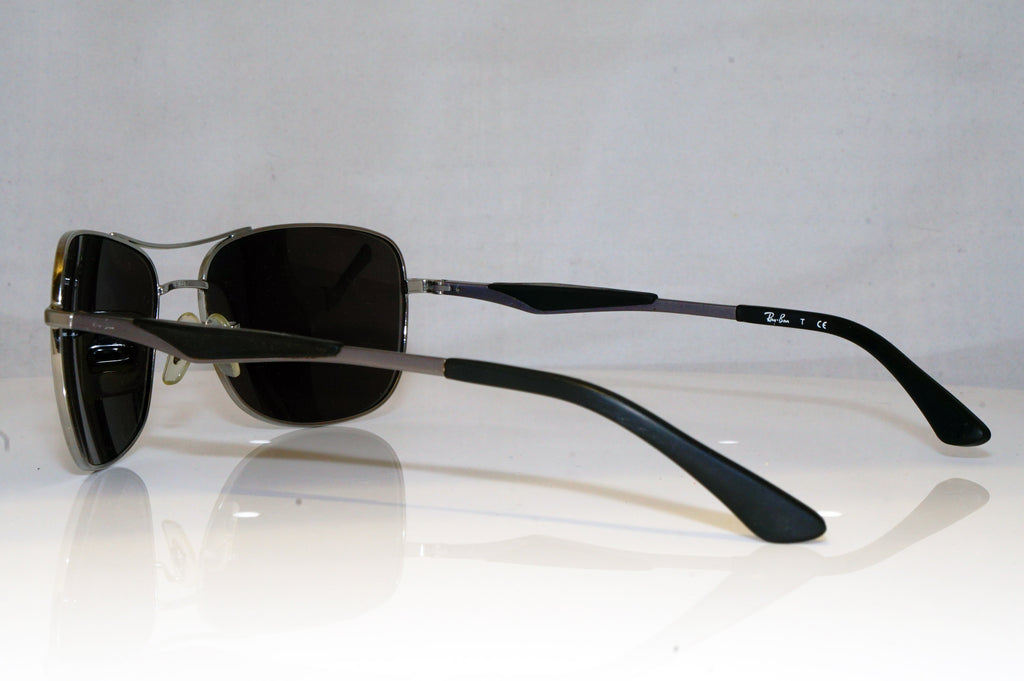 RAY-BAN Mens Designer Sunglasses Silver Rectangle RB 3515 004/71 17695