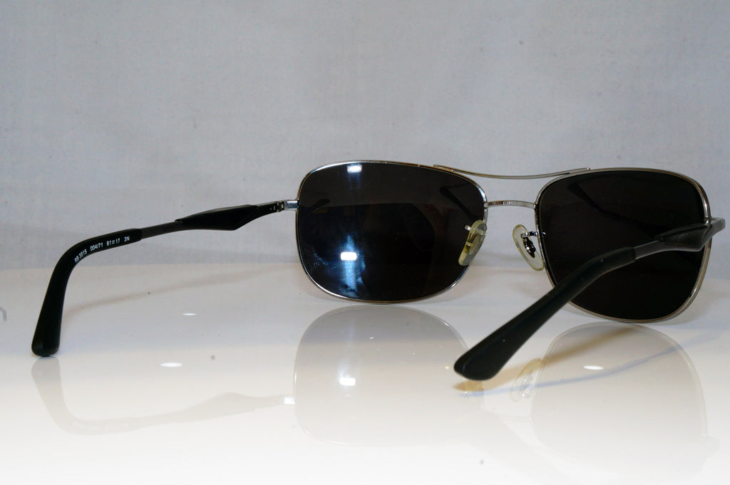 RAY-BAN Mens Designer Sunglasses Silver Rectangle RB 3515 004/71 17695