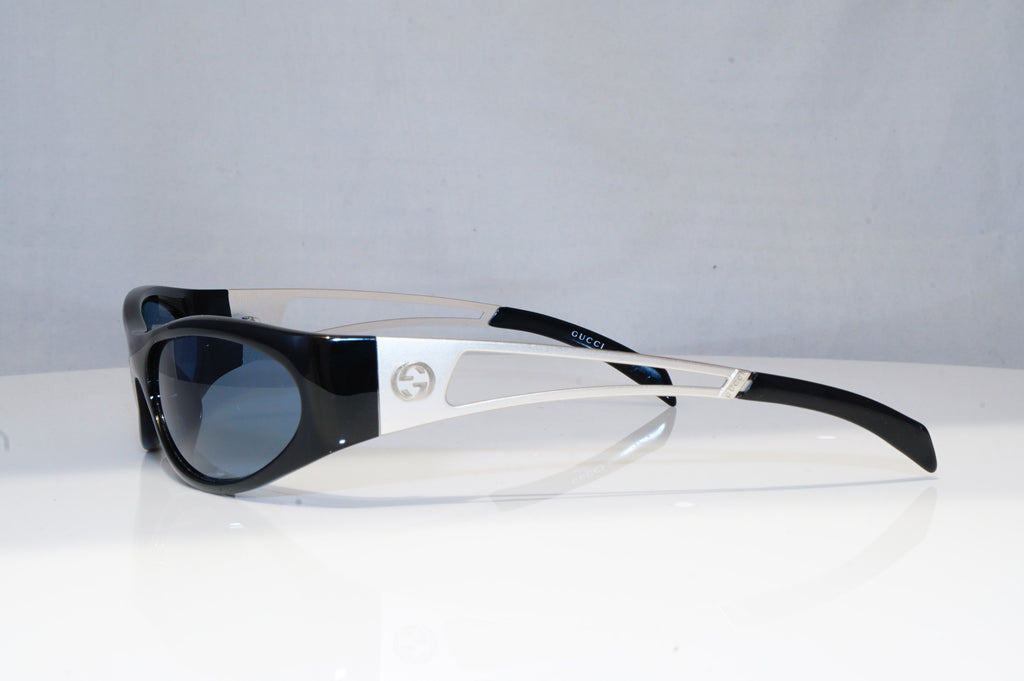 GUCCI Mens Vintage 1990 Designer Sunglasses Black Rectangle GG 1487 GM6 18832