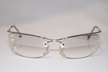 DIOR Vintage Womens Designer Sunglasses Silver Diamante Flash YB7NN 16146