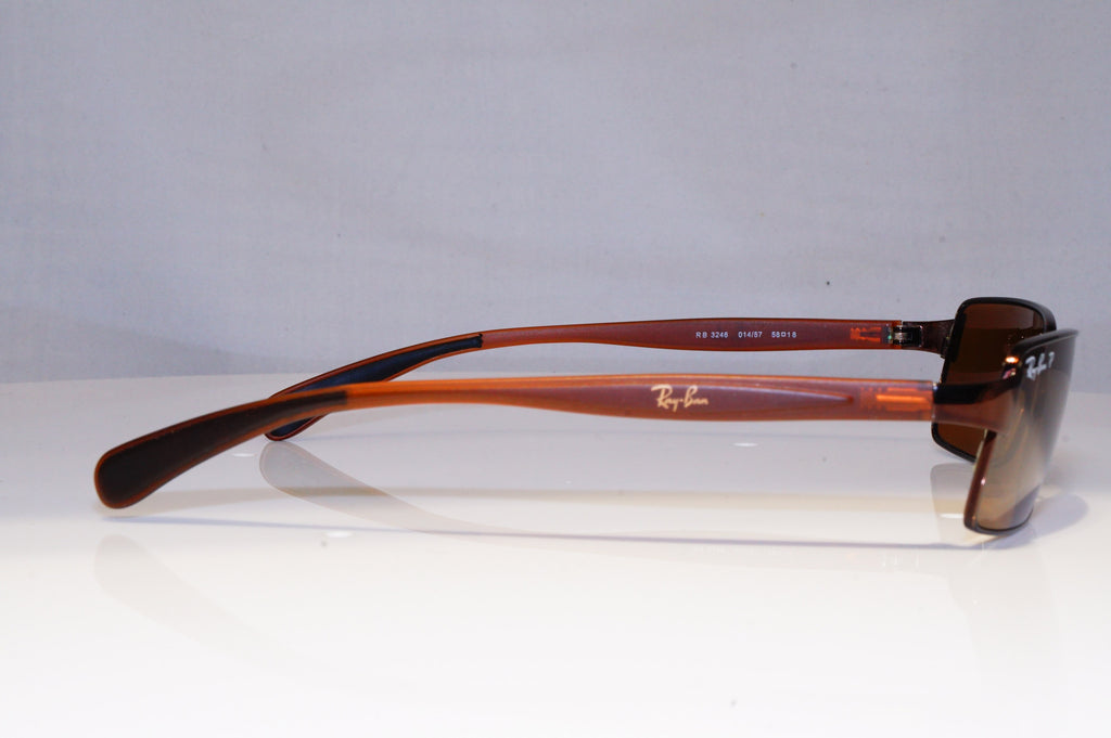RAY-BAN Mens Polarized Vintage Designer Sunglasses Brown RB 3246 014/57 20670